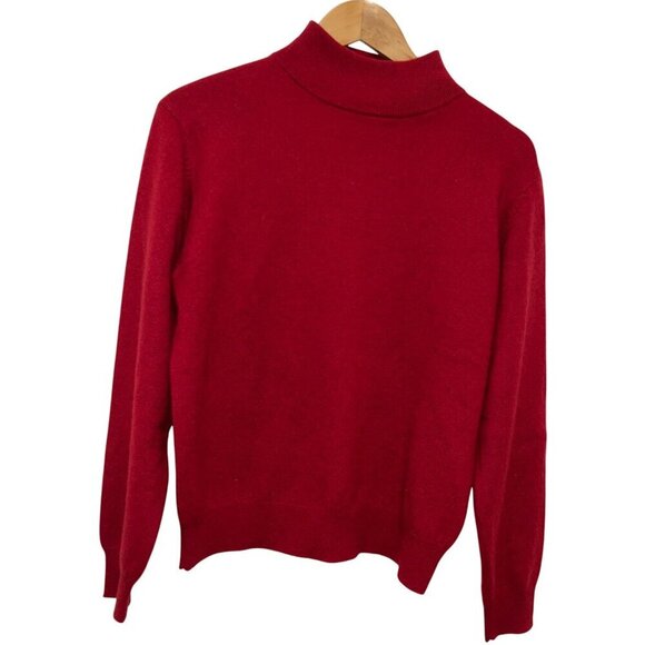Westbound Red 100% Cashmere Turtleneck Pullover Sweater Women's Size S - Picture 1 of 7
